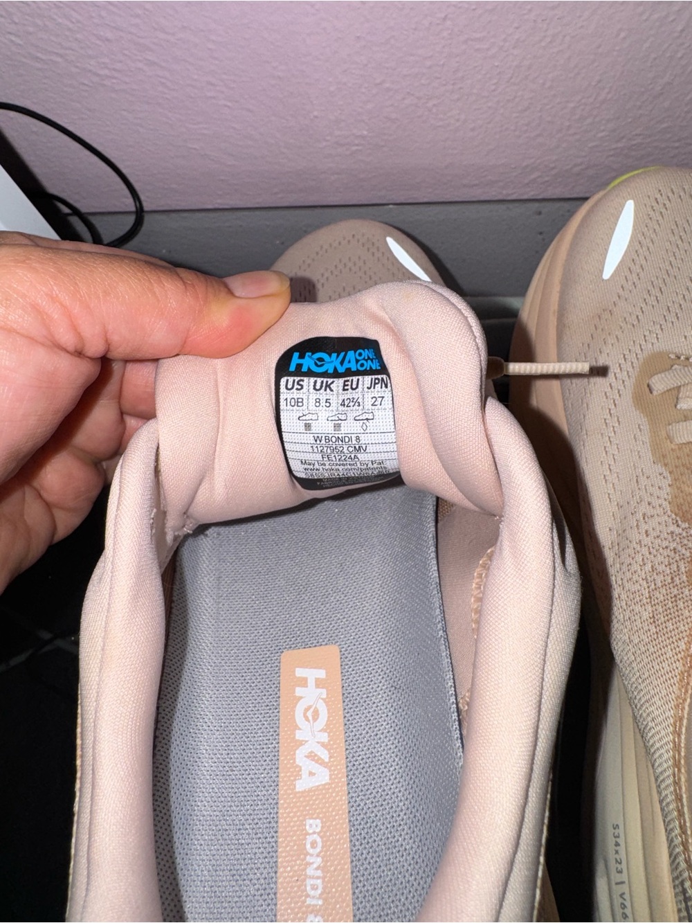 Hoka Women's Running Shoes - Peach with Yellow Accents - Picture 6 of 6